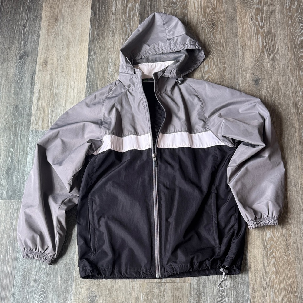Tek Gear Gray and Black Hooded Jacket